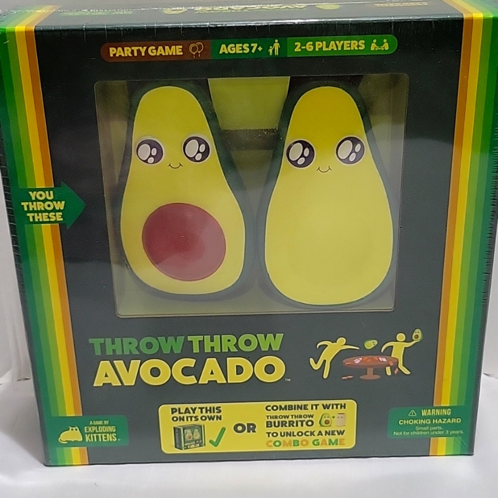 Throw Throw Avocado a family game by Exploding Kittens. New Sealed